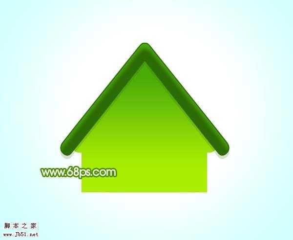 Photoshop 漂亮的绿色房子图标